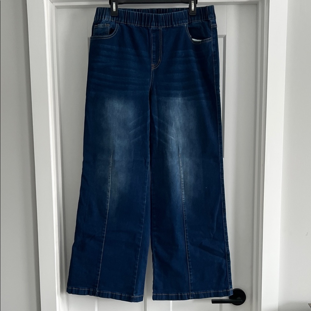 XL Cotton Blend Jeans - Dark Indigo Waistband - 233